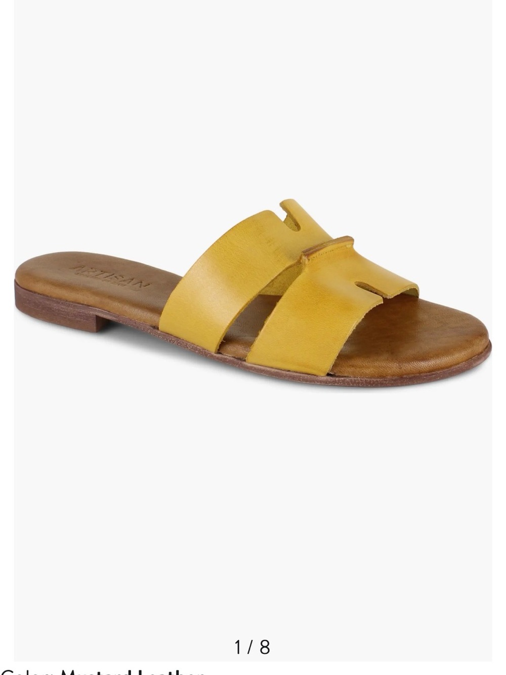 Artisan Crafted By Zigi Mustard Leather Slide Sandal